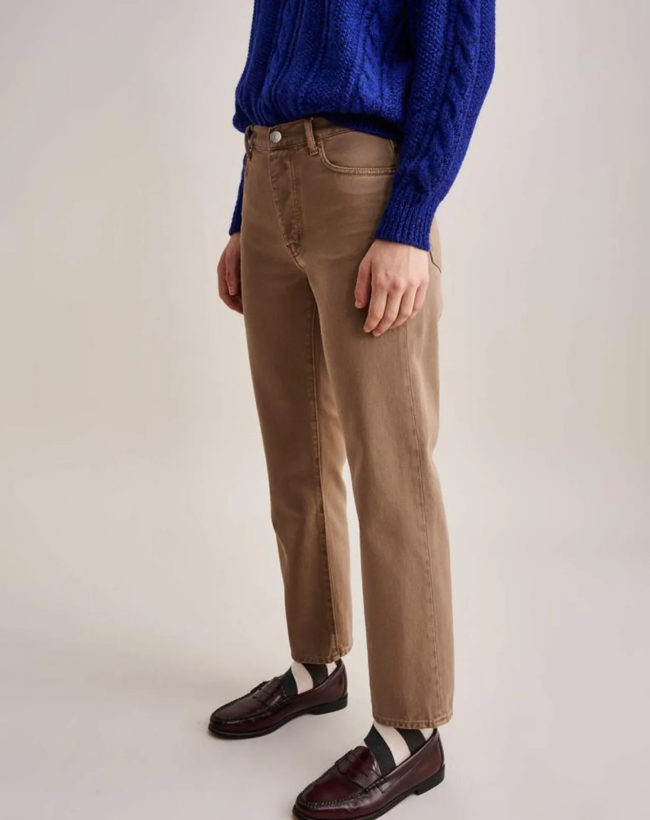 Jean droit 100% Coton Bio Popeye praline