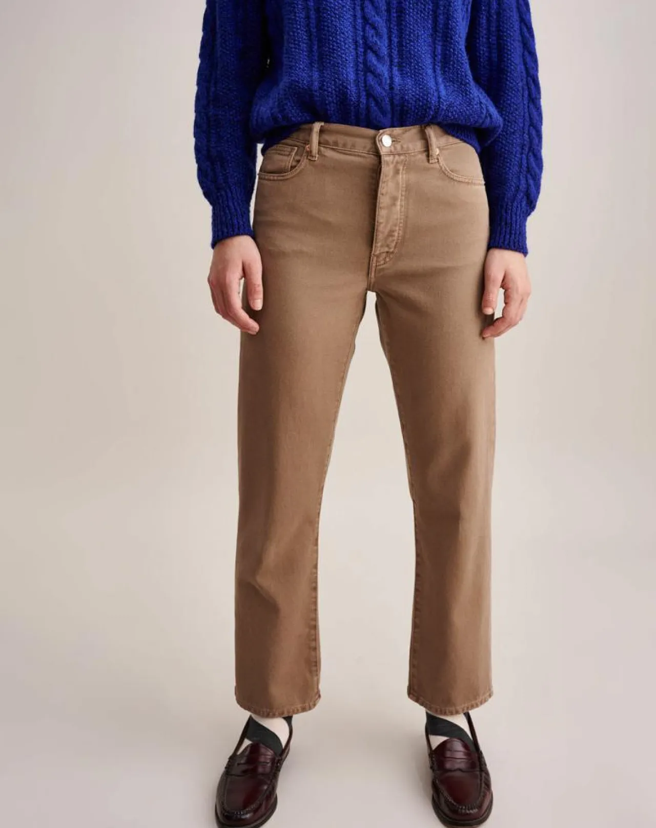 Jean droit 100% Coton Bio Popeye praline