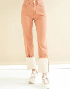 Jean droit 100% Coton Bio Priest orangé