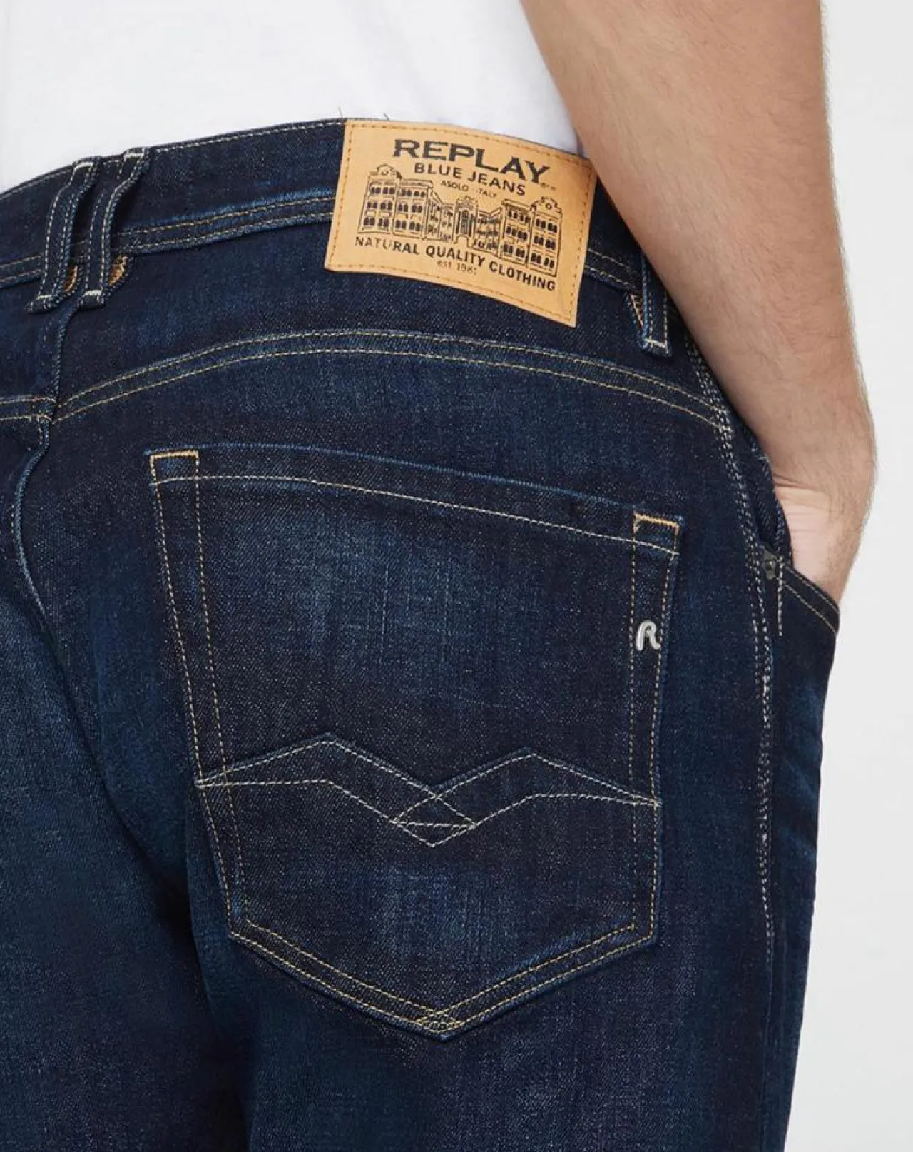 Jean droit 100% Coton Bio Pure Denim Rocco bleu foncé