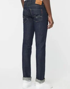 Jean droit Aged Eco Grover bleu brut