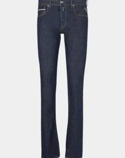 Jean droit Aged Eco Grover bleu brut