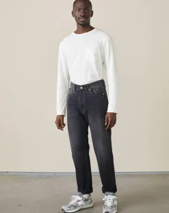 Jean droit Pierce vintage gris