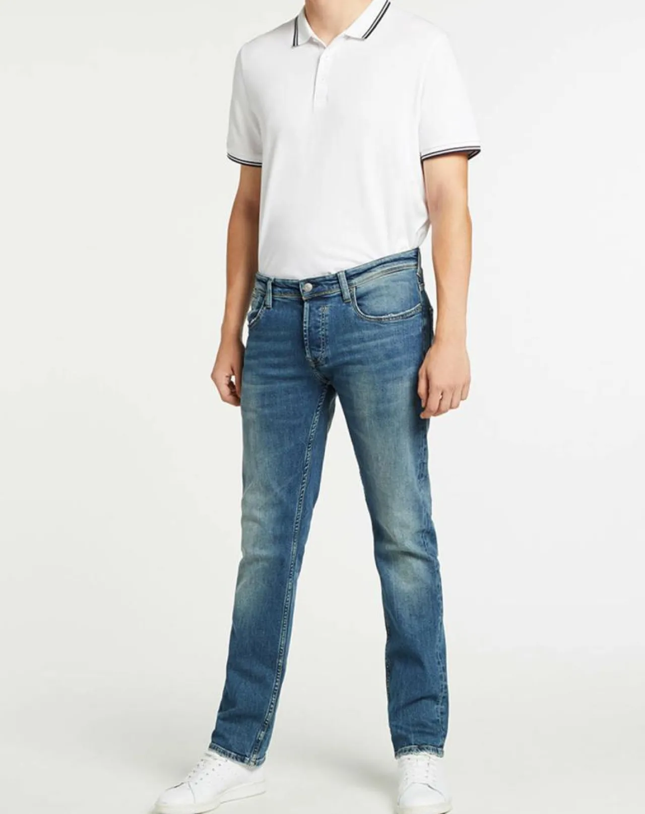 Jean droit Worn Comfor bleu