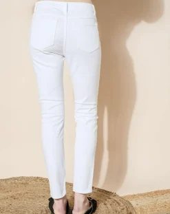 Jean en Coton Bio Lslim blanc