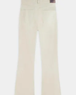 Jean en Coton Bio mélangé Flare The Kick Cropped écru