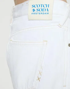 Jean en Coton Bio mélangé Regular Fit blanc