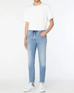 Jean en Coton Bio Replay 573 Bio Milano bleu clair