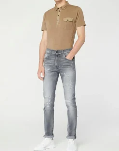 Jean en Coton Bio Replay Aged Eco gris moyen