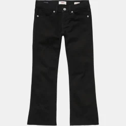 Jean Flare en Toile de coton 7/8 noir