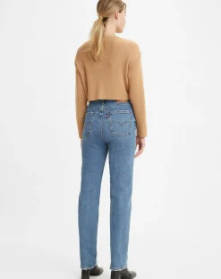Jean high slim straight 70's bleu
