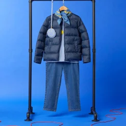 Jean mom Anna en Toile de coton bio bleu brut