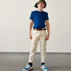 Jean Peyo en Toile de coton droit écru