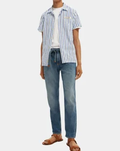 Jean Regular Fit Spin Chino bleu moyen