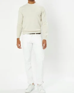 Jean Regular Fit uni blanc