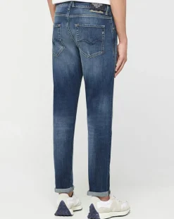 Jean Replay Broken Edge bleu moyen