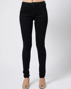 Jean Skinny en coton mélangé à teneur en stretch confortable noir