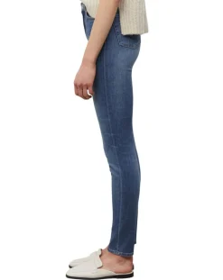 Jean Skinny Taille haute bleu moyen