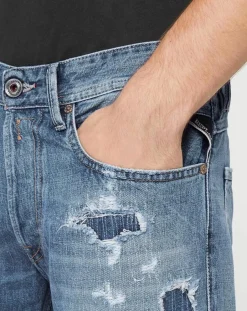 Jean Slim 100% Coton Bio Broken Eged Willbi bleu moyen