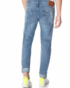 Jean Slim 100% Coton Bio Broken Eged Willbi bleu moyen