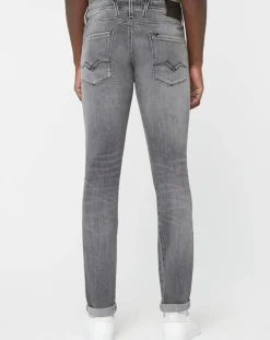 Jean Slim Aged Eco Anbass gris moyen