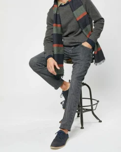 Jean Slim Denim Washed gris