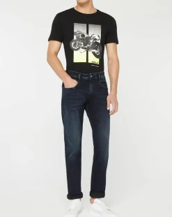 Jean Slim en Coton Bio 573 Anbass bleu foncé