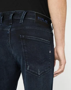 Jean Slim en Coton Bio 573 Anbass bleu foncé