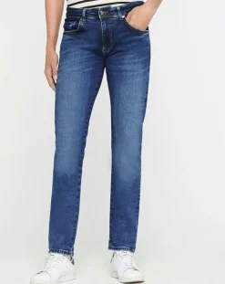 Jean Slim Fit Moustache bleu moyen