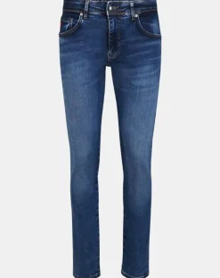 Jean Slim Fit Moustache bleu moyen