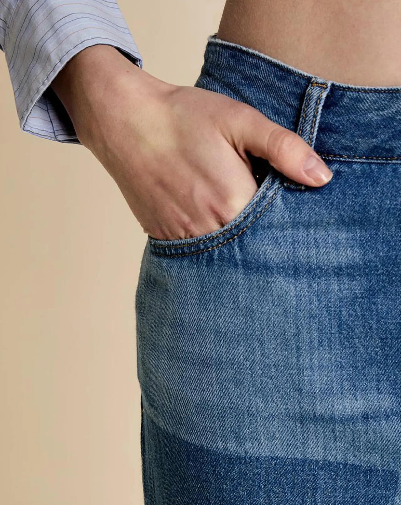 Jean slim Pam bleu vintage