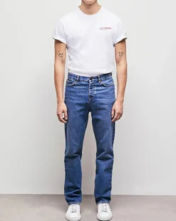 Jean Straight delavé bleu denim