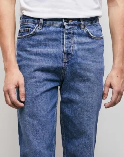 Jean Straight delavé bleu denim