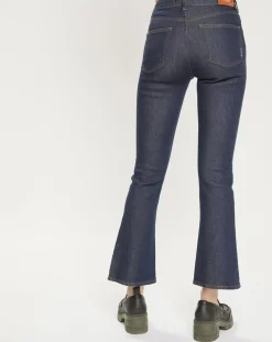 Jean Taille haute Crop Boot bleu foncé