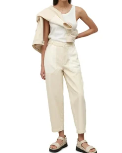 Jean Taille haute Oversize Patch blanc