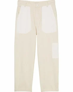 Jean Taille haute Oversize Patch blanc