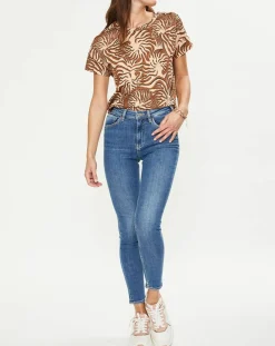Jean taille haute Skinny bleu