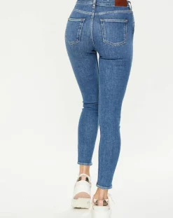 Jean taille haute Skinny bleu