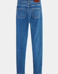 Jean taille haute Skinny bleu