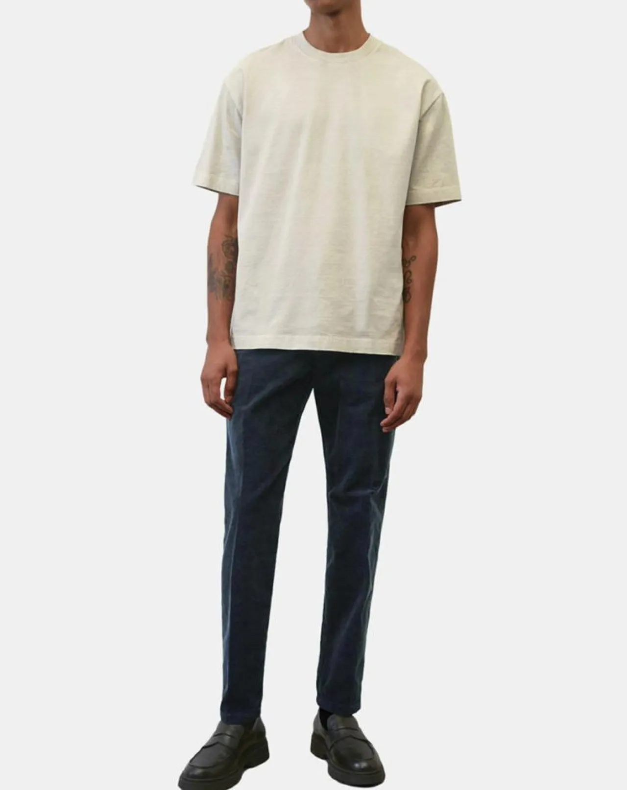 Jogging en Velours côtelé Osby stretch bleu marine