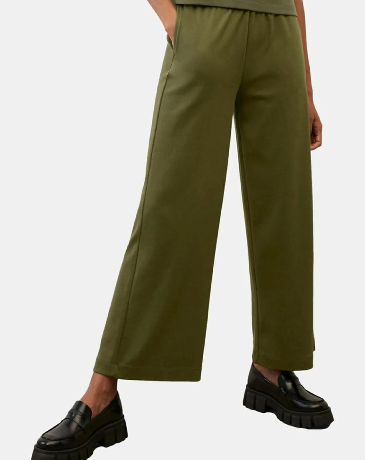 Jogging large taille élastique kaki