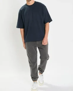 Jogging élastique délavé gris foncé