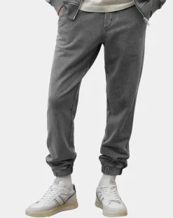 Jogging élastique délavé gris foncé