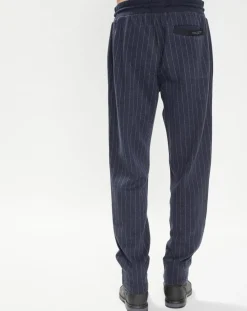 Jogging Regular Fit à rayures bleu nuit
