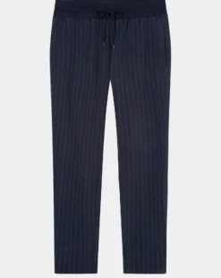 Jogging Regular Fit à rayures bleu nuit