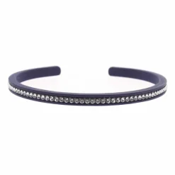 Jonc Gomme Strass 1 rang marine