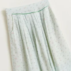 Jupe Amazone mi-longue imprimée bleu clair