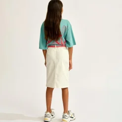 Jupe crayon en jean Pepsie blanche