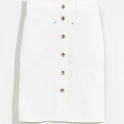 Jupe crayon en jean Pepsie blanche