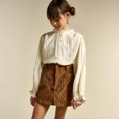 Jupe en Velours côtelé Puk marron